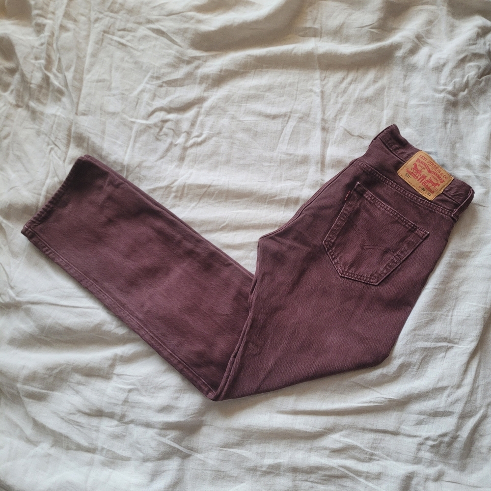 Levi's 501 Original Fit Jeans - Men's Size 30x32 - Dark Burgundy